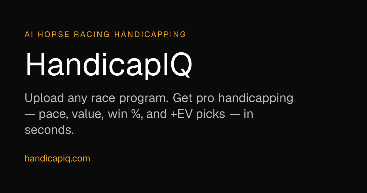 HandicapIQ — AI Horse Racing Handicapping & Betting Picks